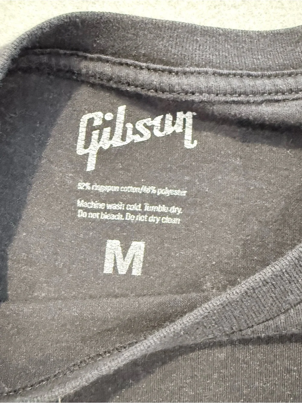 Gibson Guitar T-Shirt Men's Medium Black Epiphone Kramer Logo